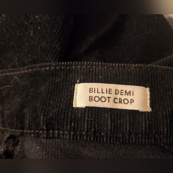 J.Crew Black Billie Demi Boot Crop Corduroy Pants Size 30 - Picture 5 of 11